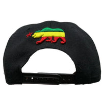 California Republic Black Rasta and Green Snapback Cap