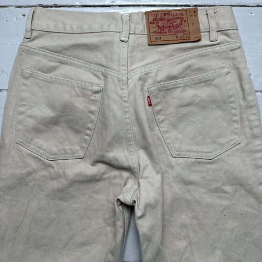 Levis 501 Vintage Cream Jeans