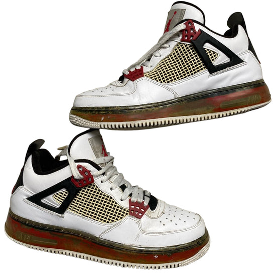 Jordan 4 Fusion Air Force 1 White and Varsity Red (UK 8)