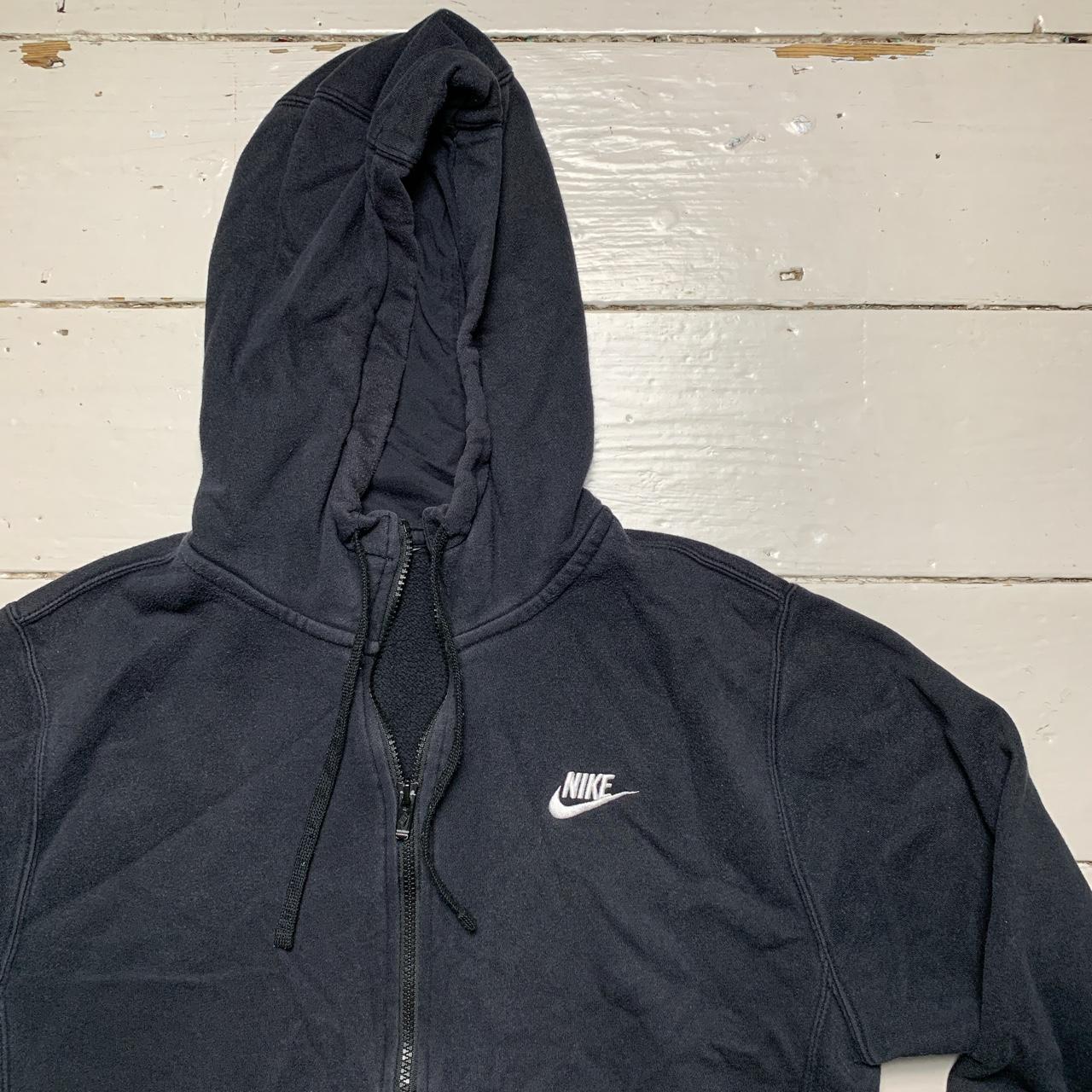 Nike Swoosh Black and White Hoodie