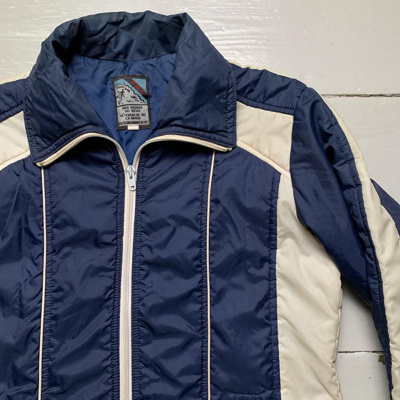 PAC Navy and White Ski Jacket Womens