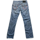 True Religion Light Blue Red White and Red Big Stitch Baggy Ricky Jean (30W)