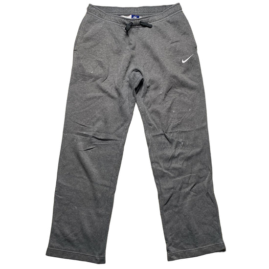 Nike Grey and White Swoosh Baggy Joggers (L)