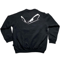 Streetz Is Watchin No Fear Elsinore Eyes Grime Y2K Black and White Jumper (2XL)