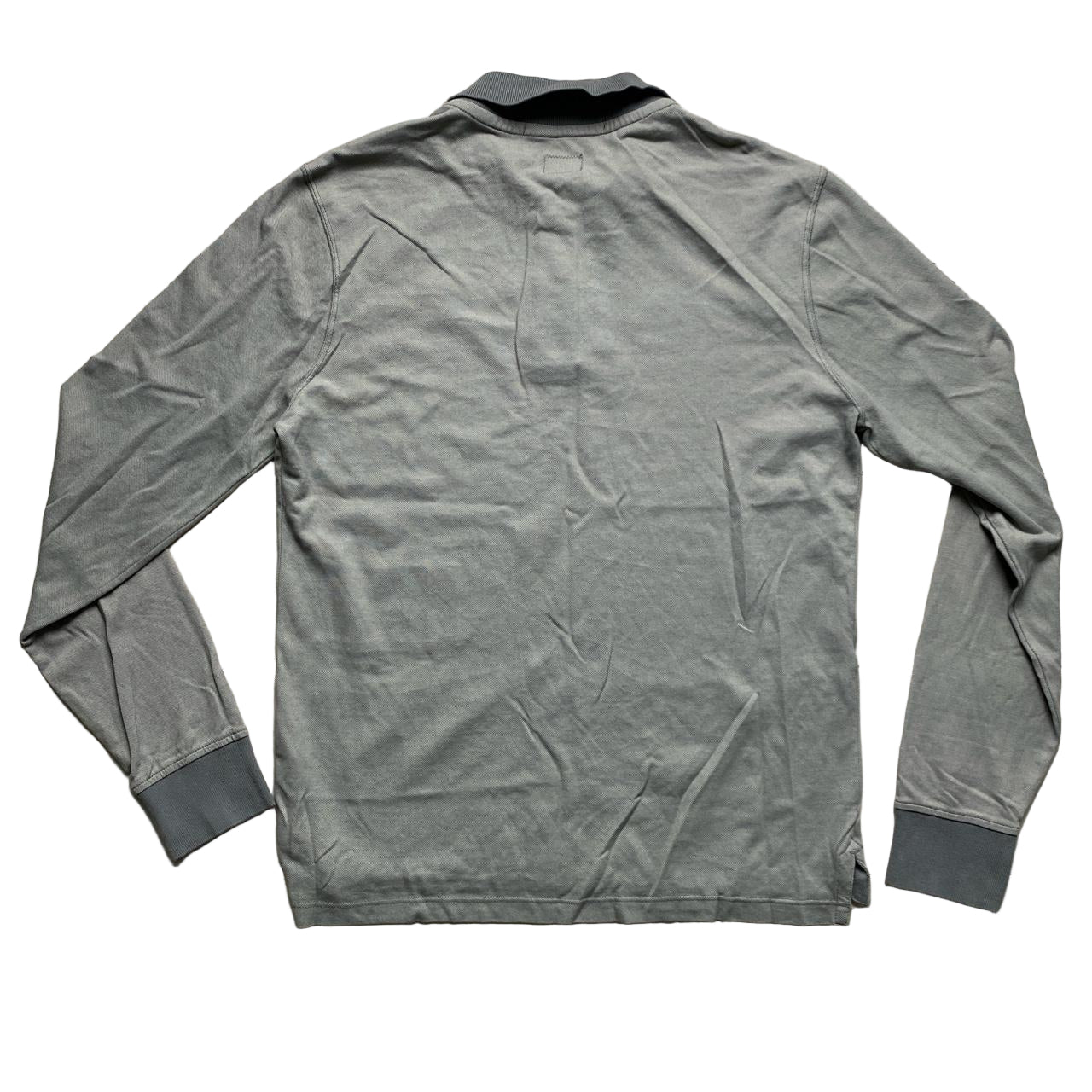 CP Company Grey Long Sleeve Polo Shirt (M)