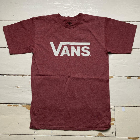 Vans Burgundy and Grey T Shirt