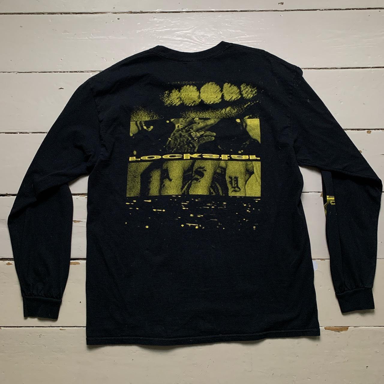 Post Malone Rockstar Merch Long Sleeve Black and Yellow T Shirt