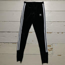 Adidas Velour Black and White Leggings Bottoms