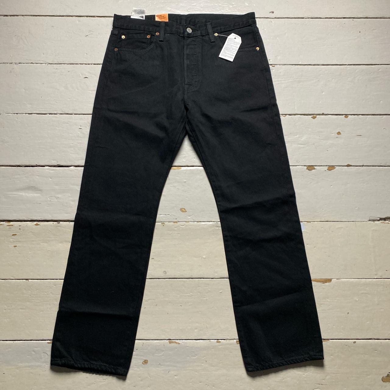 Levis 501 Jet Black Baggy Jeans