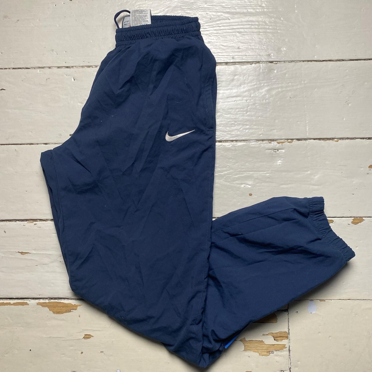 Nike Baggy Shell Bottoms Navy White and Blue
