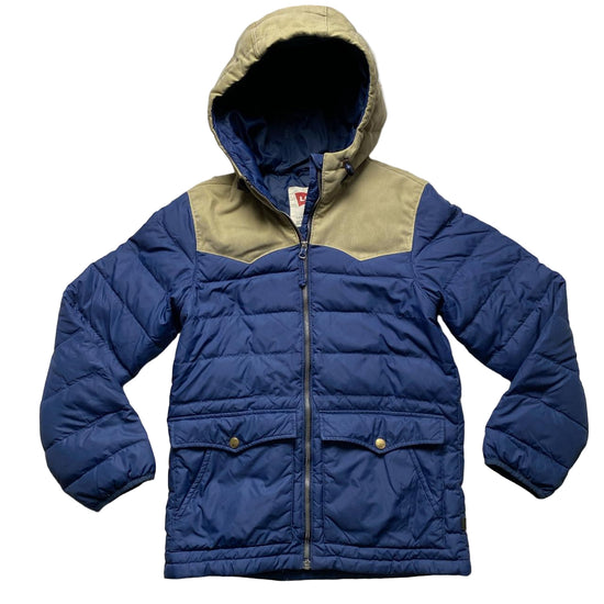Levis Navy and Cream Corduroy Puffer Jacket (S)