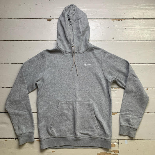 Nike Swoosh Grey and White Hoodie