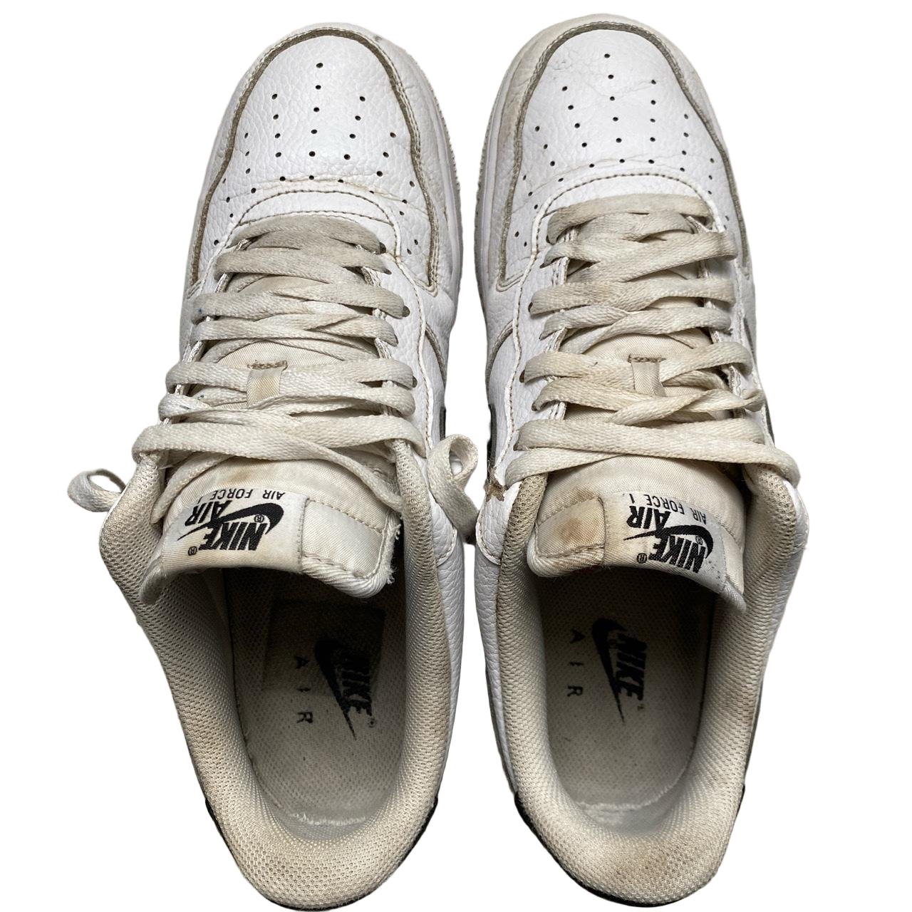 Nike Air Force 1 White and Black (UK 10.5)