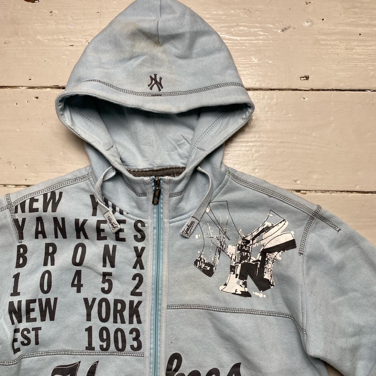 New York Yankees Vintage Baby Blue Hoodie