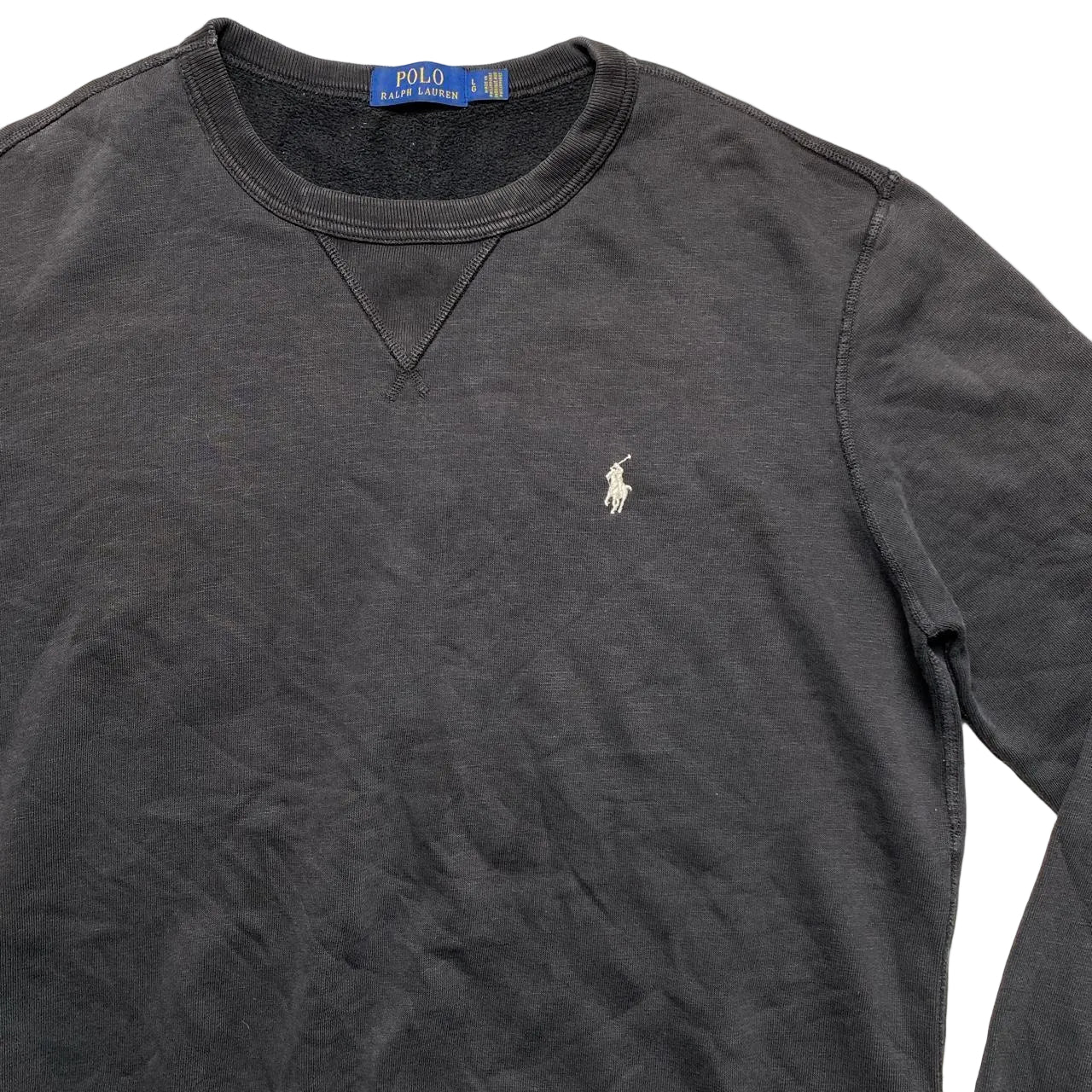 Ralph Lauren Polo Black and White Jumper (L)