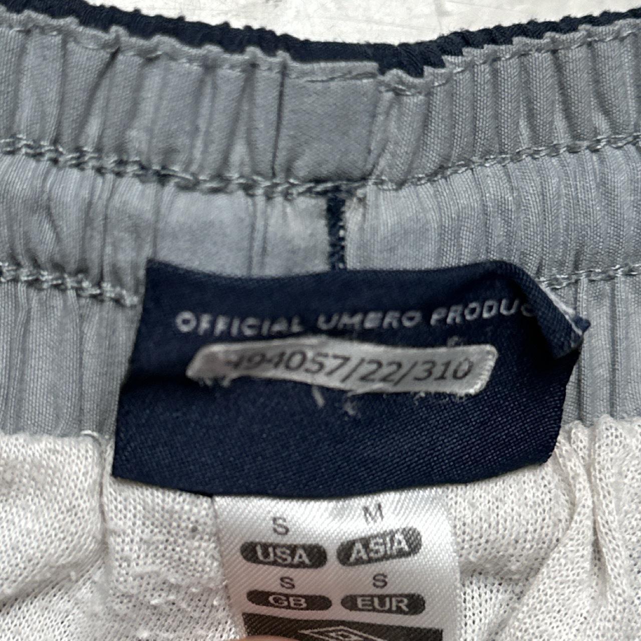 Umbro Navy and Grey Shell Trackpant Bottoms