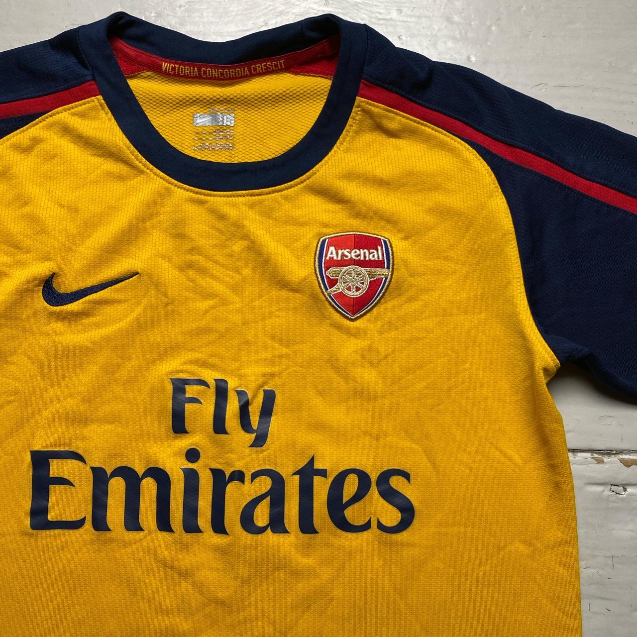 Arsenal Nike Vintage 2008 Away Yellow Navy Football Jersey