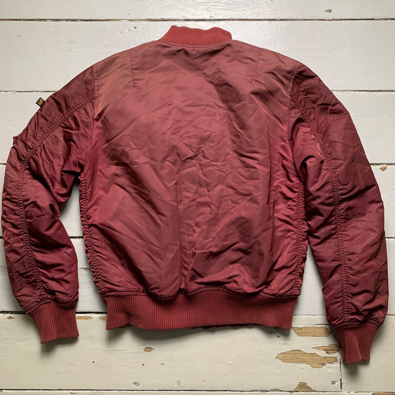 Alpha Industries Burgundy Bomber Jacket