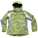 Salomon Green and White Fleece Lined Ski Jacket (L)