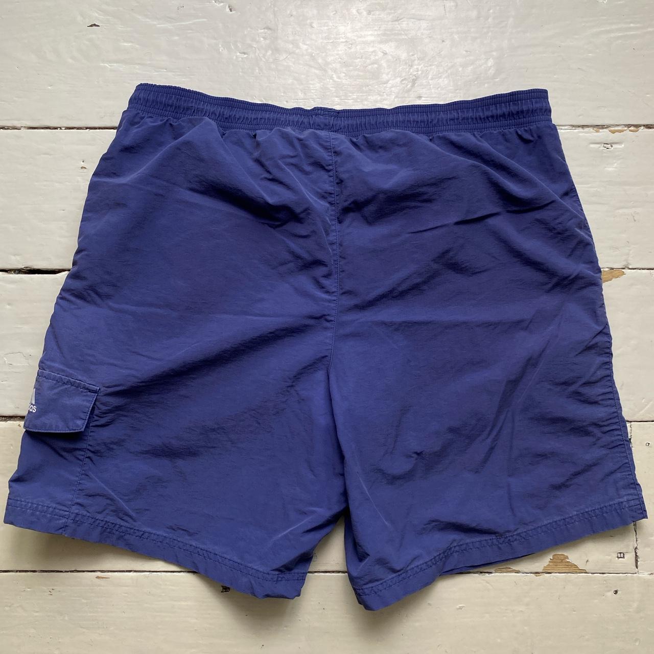Adidas Vintage Swim Trunk Shorts Navy White Stripes