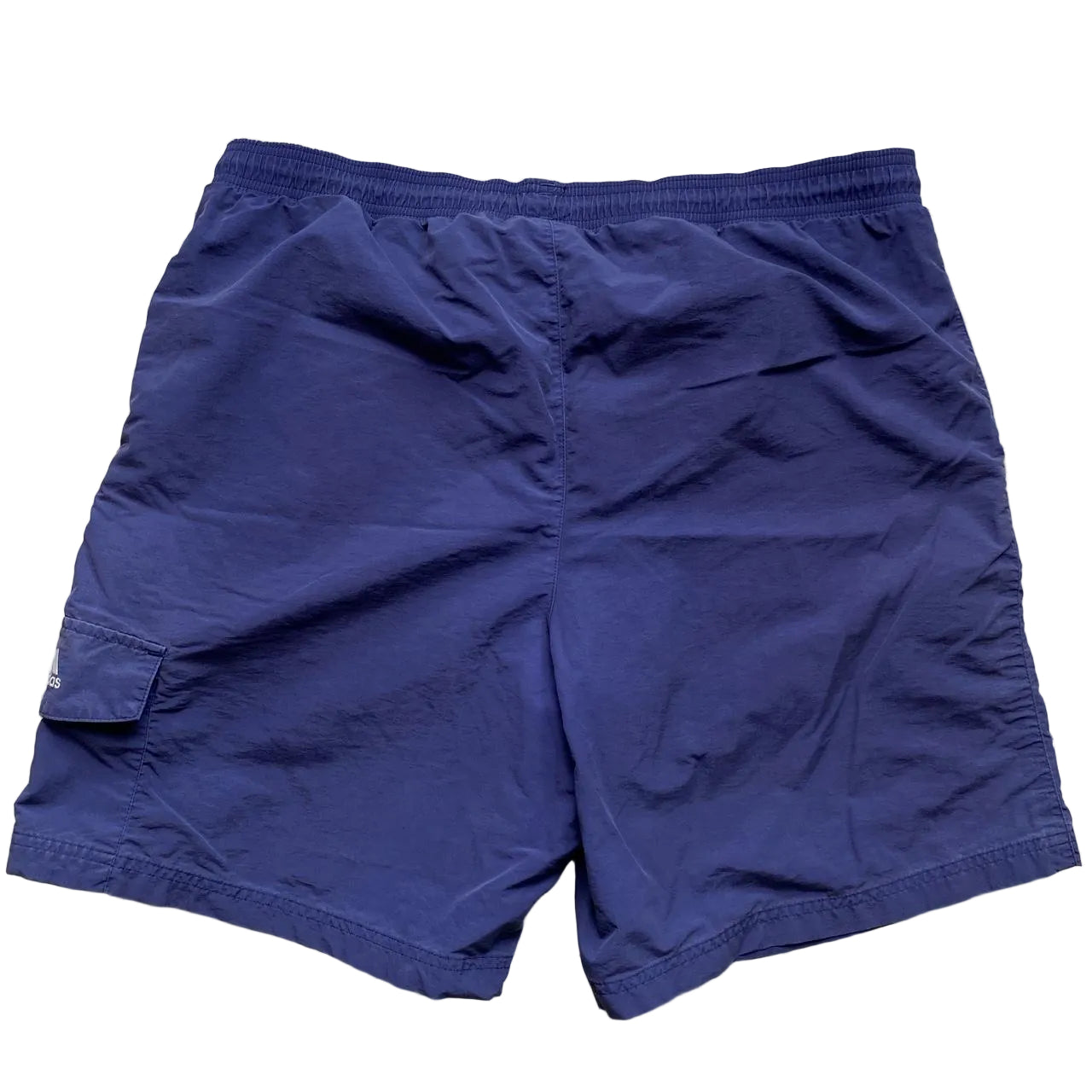 Adidas Vintage Swim Trunk Shorts Navy White Stripes (L)