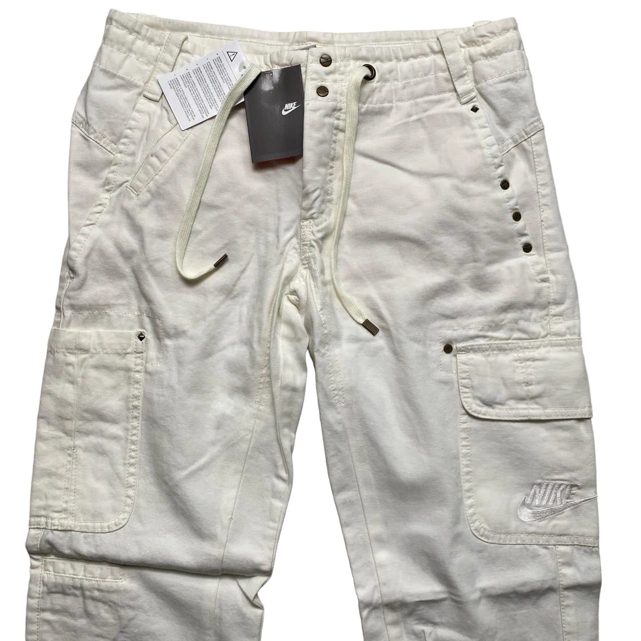 Nike Vintage Cream White Cargo Combat Trousers (12)