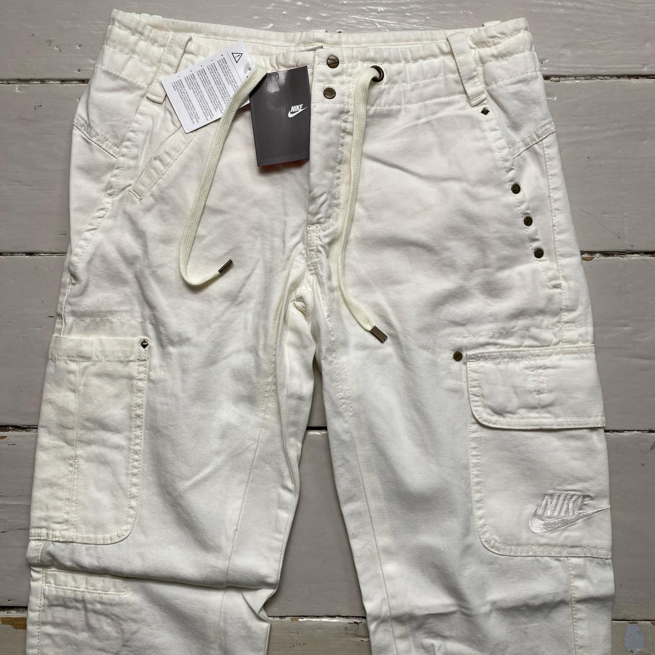 Nike Vintage Cream White Cargo Combat Trousers