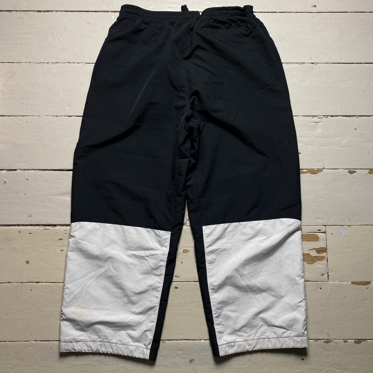 Nike Swoosh Vintage Black and White Baggy Shell Track Pant Bottoms