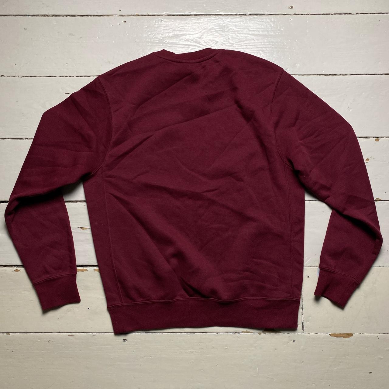 Nike Swoosh Burgundy and White Jumper