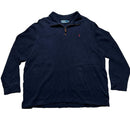 Ralph Lauren Polo Navy and Red Quarter Zip Jumper (2XL)