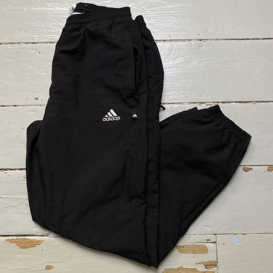 Adidas Baggy Shell Track Pant Black and White Bottoms