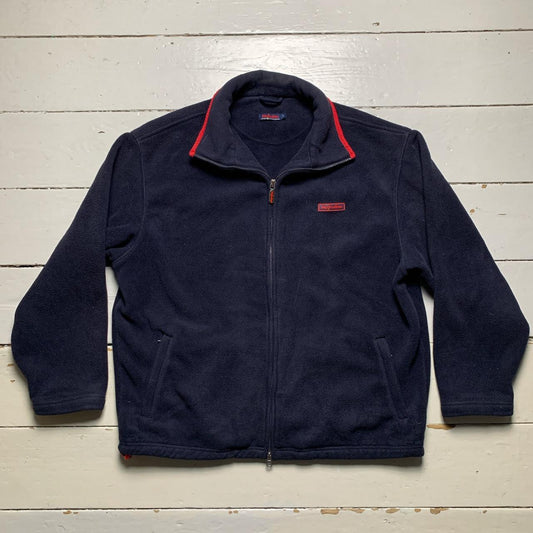 Metroline Vintage Train Fleece Jumper Navy and Red