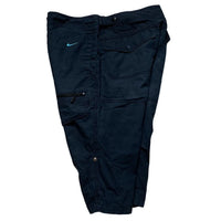 Nike Athletic Department Looolp Swoosh Baby Blue and Navy Cargo Combat Shorts (S)