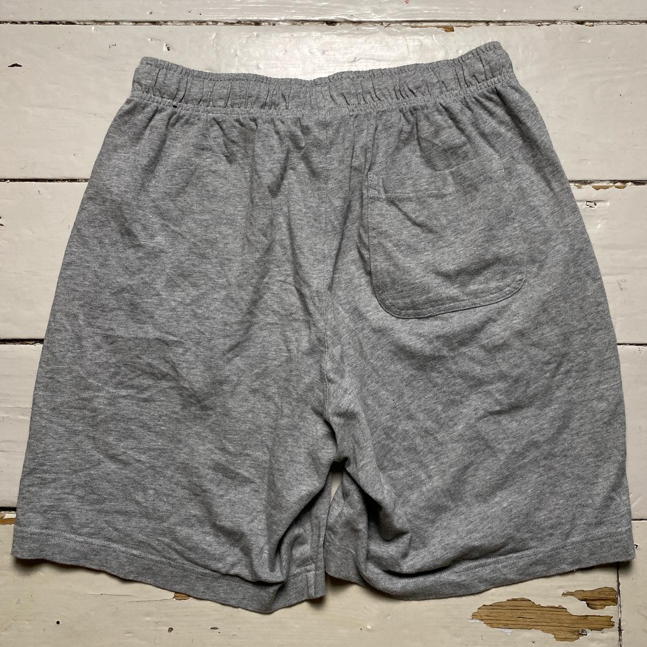 Nike Grey and White Swoosh Jogger Shorts