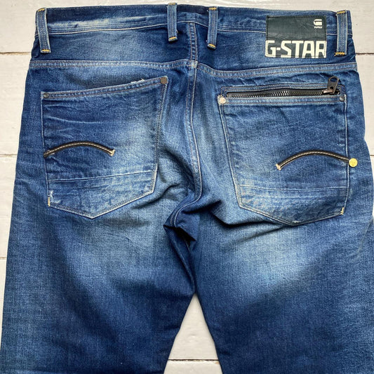 G Star Navy Stonewashed Jeans