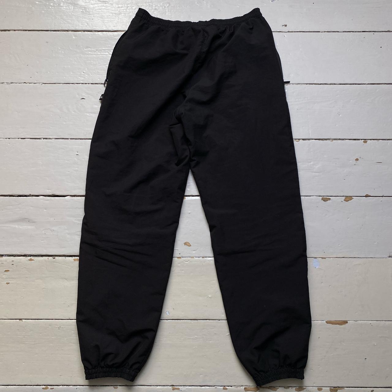 Adidas Baggy Shell Track Pant Black and White Bottoms