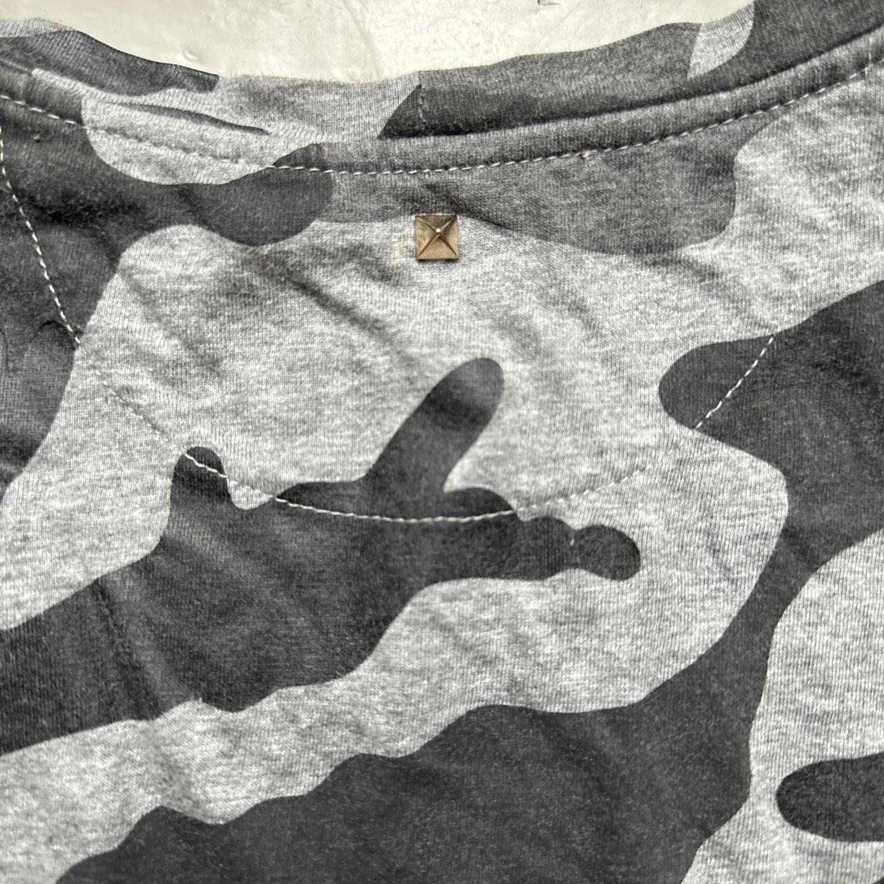 Valentino Grey and Black Camouflage T Shirt