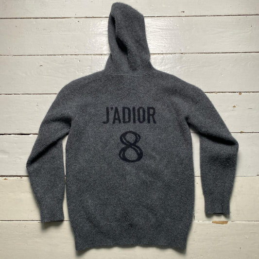 Christian Dior J’Adior Wool Grey and Black Womens Hoodie