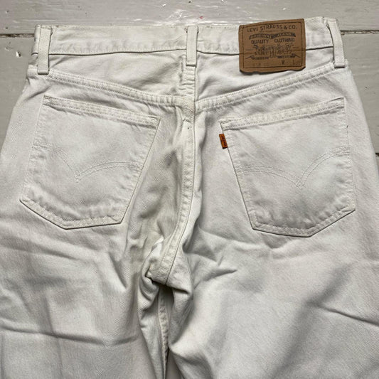 Levis 618 02 Vintage White Orange Tab Jeans