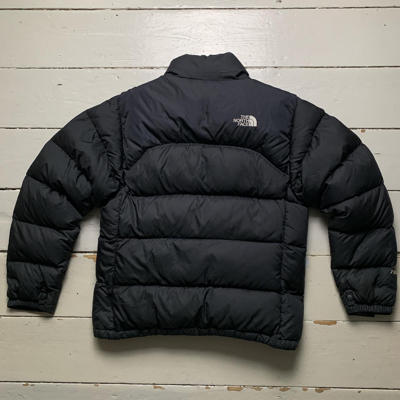 The North Face Black and White Nuptse 700 Series Womens Puffer Coat