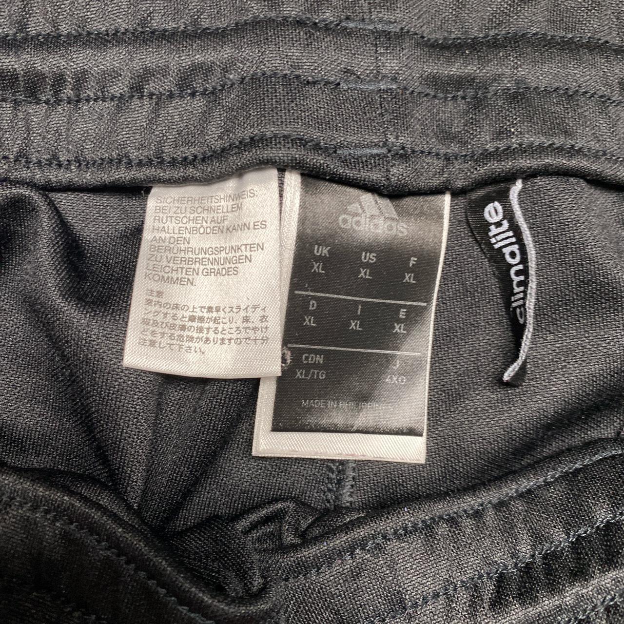 Adidas Black and White Slim Fit Trackpant Bottoms (XL)