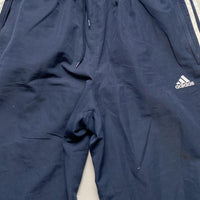 Adidas Navy and White Shell Track Pant Bottoms (L)