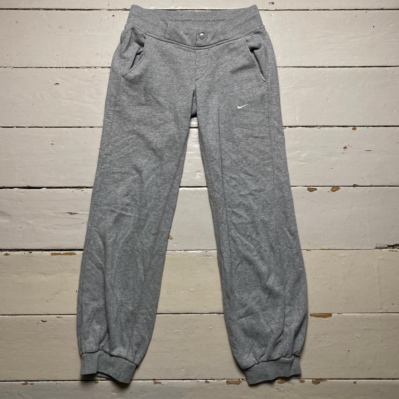 Nike Womens Athletic Department Vintage Swoosh Grey and White Joggers