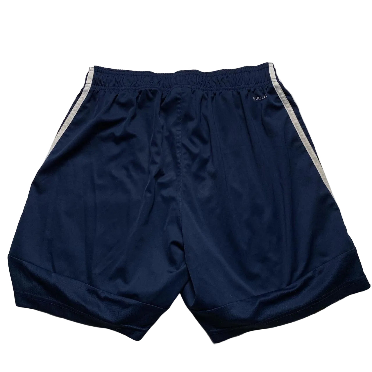 Adidas Navy and White 3 Stripe Shorts (L)