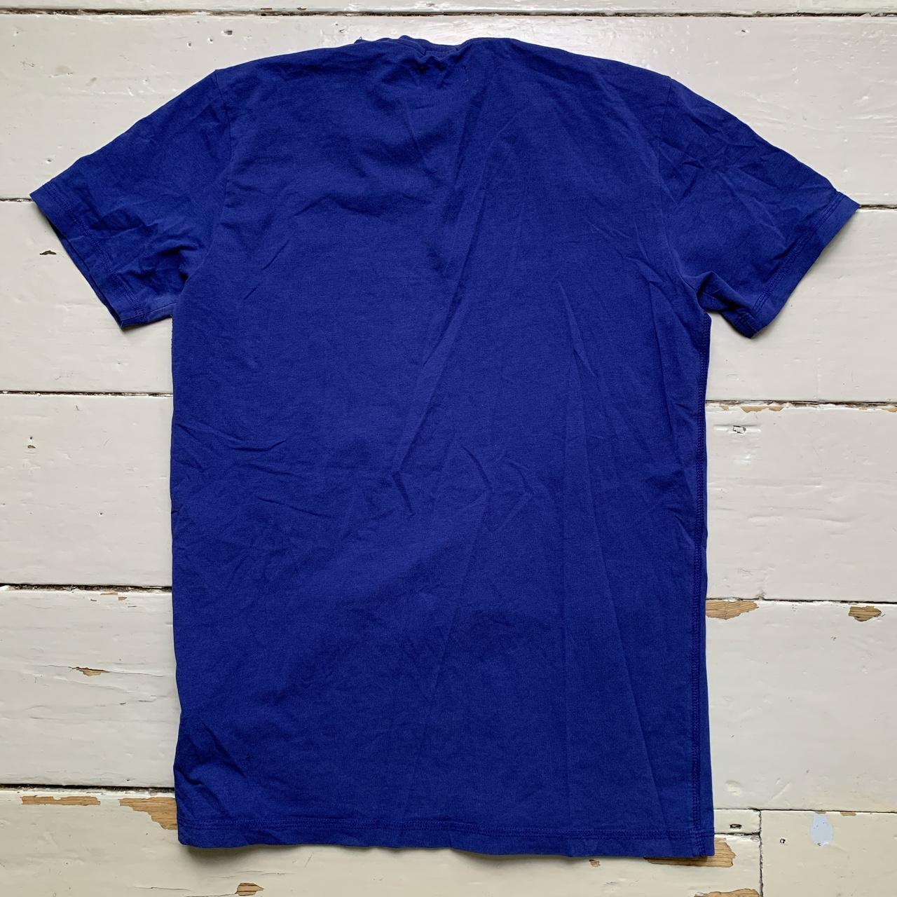 Armani Jeans Blue and White Extra Slim Tight Fit T Shirt