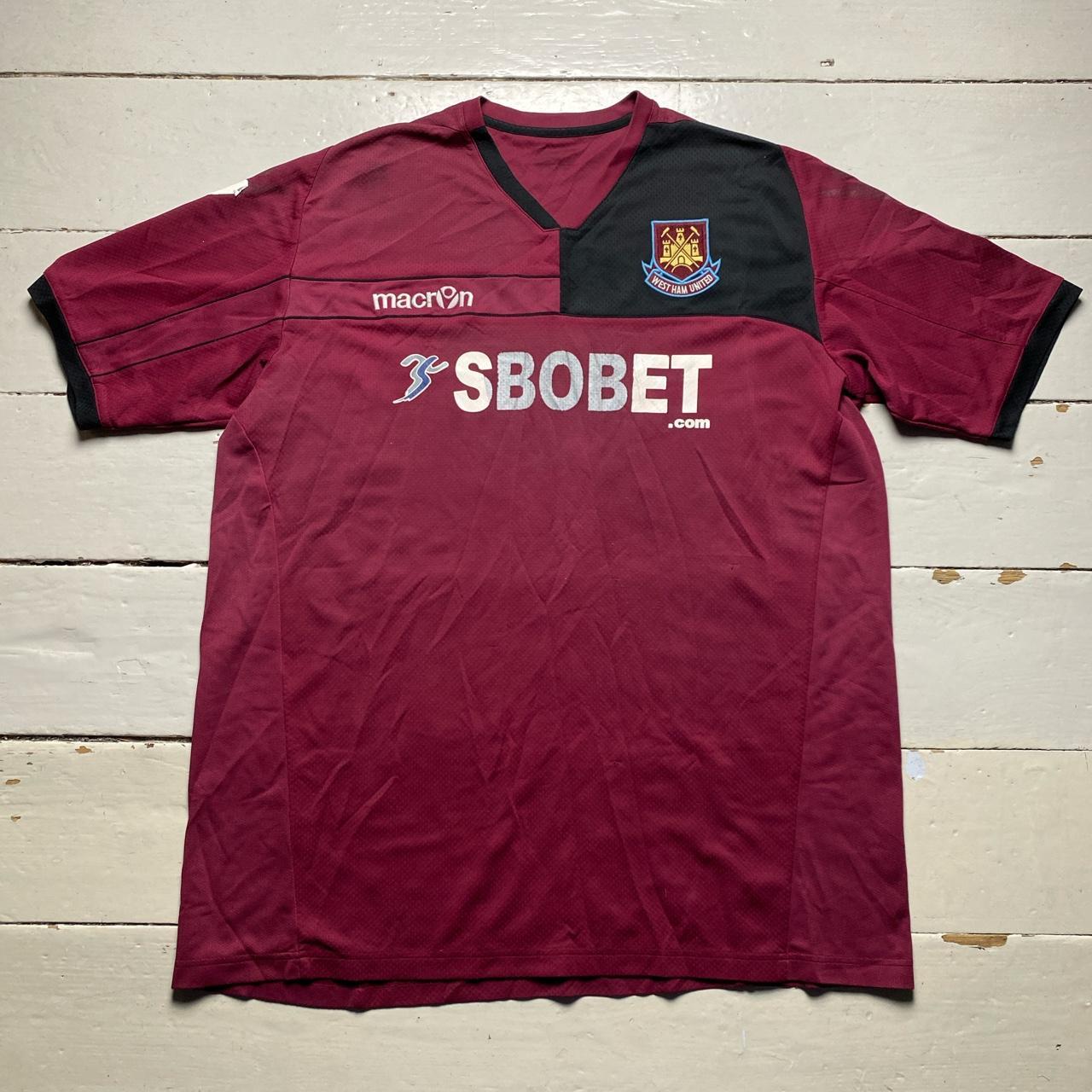 West Ham United Vintage Macron Training T Shirt Jersey