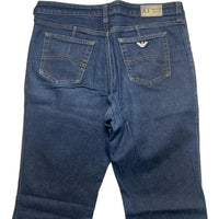 Armani Womens Flared Dark Navy Jeans (32W)