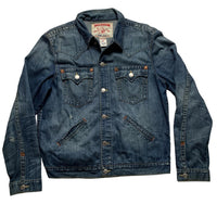 True Religion Johnny Jacket Denim Distressed Jacket (3XL)