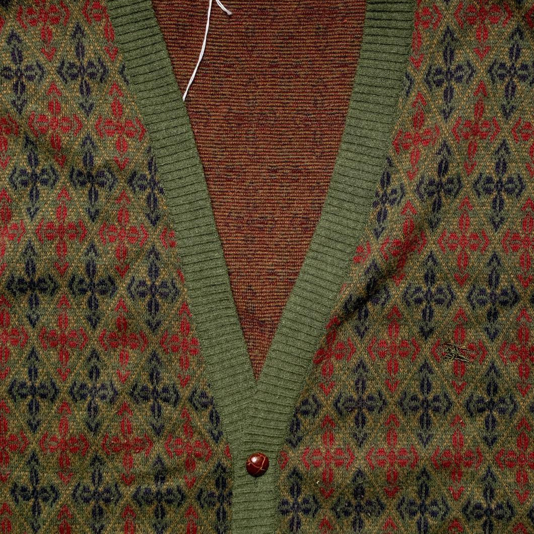 Burberrys Vintage Knit Cardigan Vest Gilet Jumper (XL)