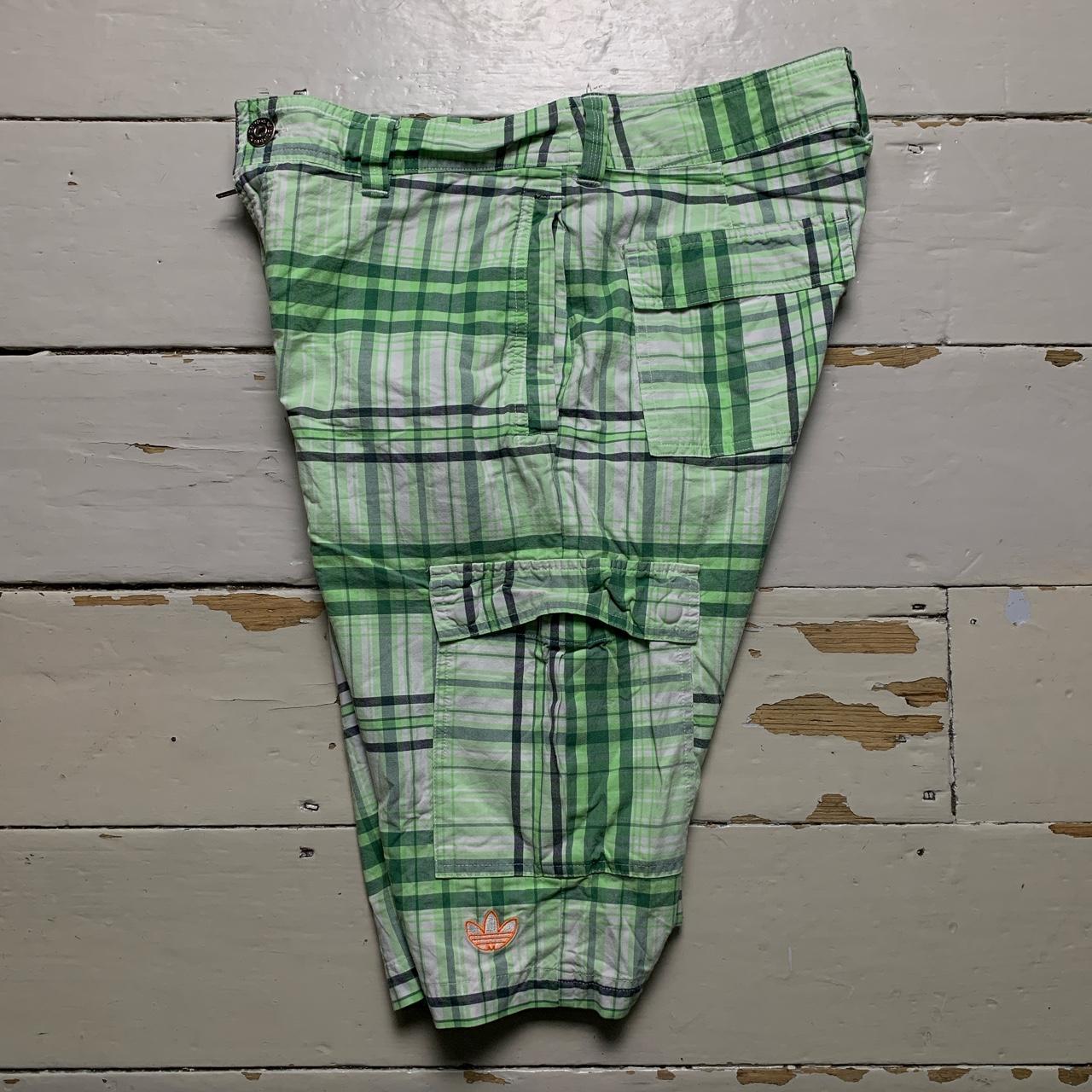 Adidas Originals Vintage Checked Cargo Shorts Green